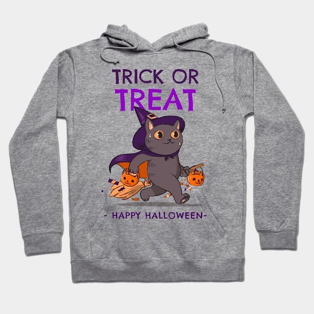 Trick or treat happy Halloween Hoodie by Biddie Gander Designs